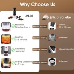 Draagbaar Koffiezetapparaat voor Onderweg - Draadloos voor in de Auto - 12 Volt - Espresso - Capsule Koffie - Gemalen Koffie - Cups - Oplaadbaar - Draagbare Koffiemachine — thumbnail 3