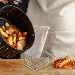 Airfryer rek-Airfryermand-stapelbaar roestvrijstalen airfryermandje-3-laags koelrekken voor oven-rechthoekige- Airfryer-accessoires (19 cm L x 13,5 cm H x 9,4 cm H)-3-pack — thumbnail 4