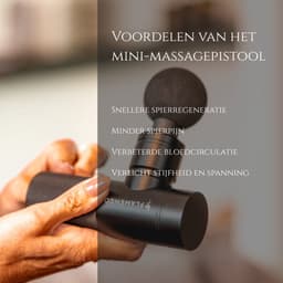 Flamengo Mini Massage Gun | Staal Design | Ultralicht, Stil en Draadloos | Krachtige Spiermassage + Warmte & Koude Therapie - massage apparaat pistool INCL set — thumbnail 4