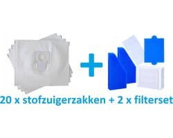 20 x stofzuigerzakken + 2 x filterset geschikt voor Thomas Pet & Family Aqua+ - XT - XS - X7 - X8 - X10 stofzuiger - hoogwaardige vervanging
