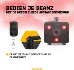 Rookmachine met LED’s - BeamZ S553L - Set met 250ml vloeistof - Voor Halloween - 3 RGB LED’s - 550W — thumbnail 4