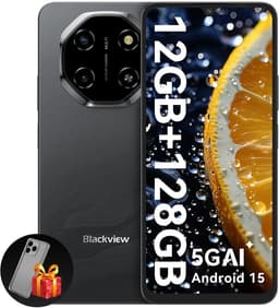 Blackview SHARK 6 Smartphone 5G AI - DUAL SIM - 12 GB RAM - 128 GB ROM - Octa Core - Android 15 - 6,88 inch - NFC - Zwart — thumbnail 1