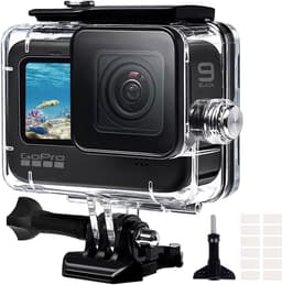 Geschikt voor Waterdichte behuizing GoPro Hero 13/12/11/10/9 zwart, 60M duikbeschermende behuizing Geschikt voor GoPro 13/12/11/10/9 actioncamera, waterdichte beschermhoes met snelkoppeling — thumbnail 1