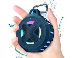 Thuys – Douche Speaker – Badkamer – Douche Speaker Bluetooth – 10cm x 9cm x 5cm – Zee Blauw
