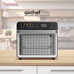 TurboTronic AFO330 AirChef Pro – Airfryer Oven – 34L – 19 Programma’s – 40°C tot 230°C – Heteluchtoven – 2100W – RVS – Multi Smart Oven - Zilver — thumbnail 2