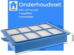 Kleanburg® - Geschikt voor AEG LX7, LX8, ASPC en AUF - Filter set van 2 stuks - Motorfilter en HEPA-filter — thumbnail 4