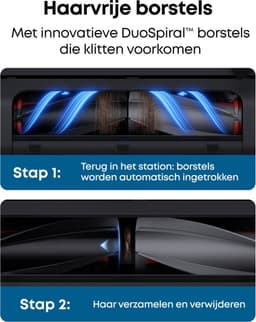 eufy Omni E25 - Robotstofzuiger met Vervangingssets - HydroJet dweilsysteem - 20.000 Pa zuigkracht - DuoSpiral borstels die ontklitten - CornerRover arm voor het schoonmaken van hoeken - alles-in-één station — thumbnail 5
