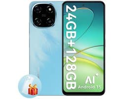 Blackview COLOR 6 Smartphone - 24GB RAM - 128GB ROM - 6.67 Inch - 5000mAh - Dual 4G LTE - Android 15 - OTG - Blauw