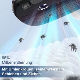 CHIWIN Bank en Matras Reiniger - Huisstofmijt Stofzuiger - Meubelreiniger - met UV-C Lamp voor 95% Mijtverwijdering - 10000Pa Zuigkracht + Breed Inlaatmondstuk - Draadloos & Lichtgewicht - 250ml Stofbak - voor Matrassen, Banken, Tapijten — thumbnail 2