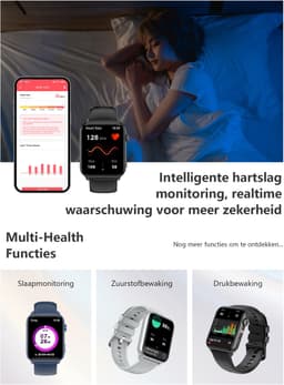 Blackview Watch - R30MAX - Smartwatch - Stappenteller - Slaapmonitor - Saturatiemeter - Compatibel met alle smartphones - Activiteitentracker - Dames en heren - Blauw — thumbnail 5