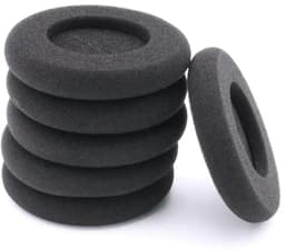 Ibley Zachte foam oorkussens 30mm - 6 stuks / 3 paar - universeel geschikt - Spons oordop kussens - voor hoofdtelefoons - Zwart — thumbnail 1