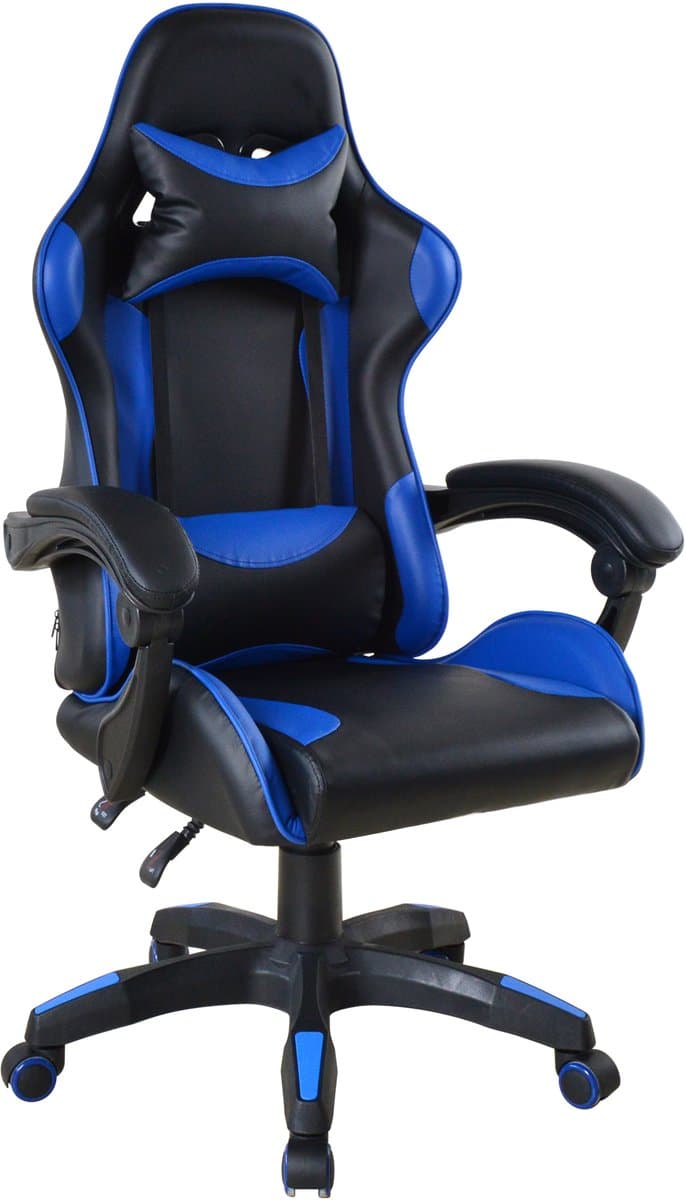 VDD Gaming - Gamestoel - Game Stoel - Gamingstoel - Gamestoel Zwart- Gamestoel Blauw - Bureaustoel - Bureau Stoel - Verstelbaar - Ergonomisch - Max 120 kg — afbeelding 1