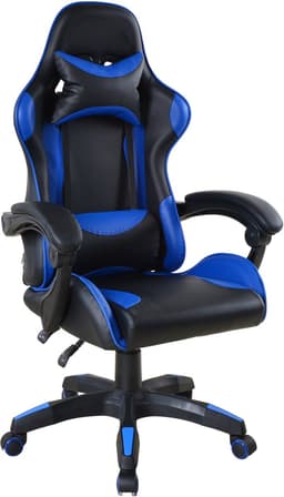 VDD Gaming - Gamestoel - Game Stoel - Gamingstoel - Gamestoel Zwart- Gamestoel Blauw - Bureaustoel - Bureau Stoel - Verstelbaar - Ergonomisch - Max 120 kg — thumbnail 1