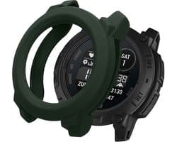 kwmobile Beschermhoes voor Garmin Instinct 3 45mm - Fitness Tracker Case van TPU - Soft Smartwatch Case - donkergroen