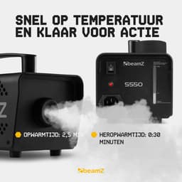 BeamZ S550 rookmachine met 1 liter rookvloeistof - Party rookmachine met afstandsbediening - 550W — thumbnail 2
