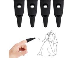 Allecto Plus - Siliconen Vinger Stylus Pen Set voor Touchscreen - Hoge Gevoeligheid - 4 stuks - iPad iPhone Android - Alle Touchscreens - Precisie Stylisten Pennen