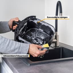 TZS First Austria Airfryer - Heteluchtfriteuse - 5,8L - 1700W - 80ºC tot 200ºC - Digital Touchscreen - Zwart — thumbnail 2