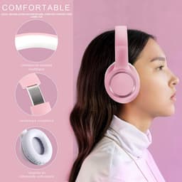 QPFO® Bedrade over-ear hoofdtelefoon met microfoon - lichtgewicht en opvouwbaar - 1.45m knoopvrije kabel met 3.5mm plug — thumbnail 4
