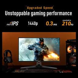 ASUS TUF Gaming VG27AQ5A - QHD Fast IPS Gaming Monitor - 210Hz - 0.3ms - G-Sync Compatible - 27 Inch — thumbnail 3