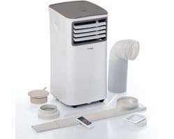 Climadiff CLIMA7K1 - Mobiele airconditioner - ventilator - luchtontvochtiger - tot 20m2 - 7.000 BTU - nachtmodus -timer - incl afvoerslang - Wit