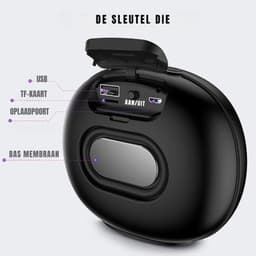 GTB® Douche Speaker - Badkamer Speaker - Douche Speaker Bluetooth - Zwart - 6cm x 13cm x 10cm — thumbnail 5