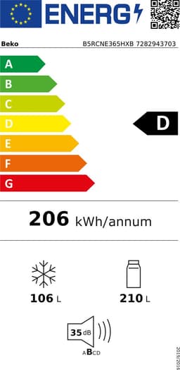Beko B5RCNE365HXB - Koel-vriescombinatie — thumbnail 3