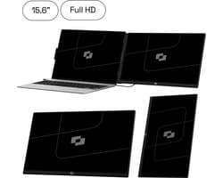 Screenmate® Infinity Lite Portable Monitor 15,6” - Draagbare Monitor met Beschermhoes - Extra Scherm Laptop - Draagbaar Beeldscherm - Zwart