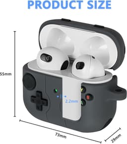 Hoofdtelefoonbeschermhoes grijs spelconsolemodel - AirPods 3-2021 compatibel met Nintendo Switch. . — thumbnail 5
