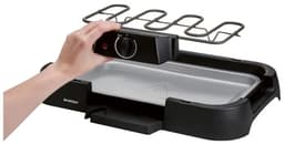 SILVERCREST® KITCHEN TOOLS Elektrische BBQ - Barbecue - Kenmerk: ook als tafel BBQ te gebruiken - Grilloppervlak: 41 x 24 cm - Hoogte met onderstel: 75 cm - Oververhittingbeveiliging - Uitneembare opvangbak voor vet - Plateau voor BBQ gereedschap — thumbnail 5