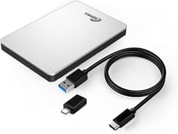RFWR® 1TB USB 3.1 Type C Externe Draagbare Harde Schijf voor PC, Mac, Smart TV, XBOX en PS4/PS5 - Wit — thumbnail 4
