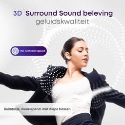 Auralis Pulse Open-Ear Oordopjes met Microfoon - Air Conduction Headphone met nekband voor Sport, Hardlopen & Fitness – Draadloze Oortjes - Koptelefoon met oorhaakje - Zwart — thumbnail 5