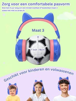 CLGP® Koptelefoon Kinderen Geluidsdempend - Gehoorbescherming - Oorbeschermers — thumbnail 4