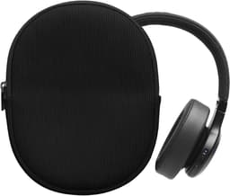 kwmobile headset case geschikt voor JBL Tune 600 / 500BT / 510BT / 450 hoes - 22,5 x 17 cm - Koptelefoon cover met rits - Neopreen en ribfluweel - In zwart — thumbnail 1