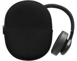 kwmobile headset case geschikt voor JBL Tune 600 / 500BT / 510BT / 450 hoes - 22,5 x 17 cm - Koptelefoon cover met rits - Neopreen en ribfluweel - In zwart