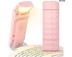 RFWR® Oplaadbare Leeslamp met 5 Helderheid Instellingen en 3 Kleurmodi voor Optimale Oogbescherming