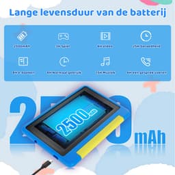 kotsren KT1018 - Android 13 kindertablet - 7 inch - 8(3+5)GB RAM/64GB ROM– 2500mAh - Blauw — thumbnail 4