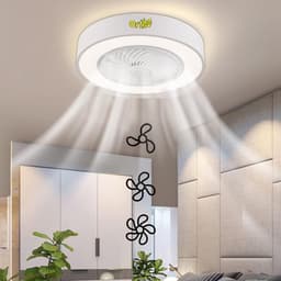 Ortho® - Plafondventilator - Plafondlamp - LED verlichting - LED fan - Zomer- en winterstand - Met afstandsbediening - Wit — thumbnail 4