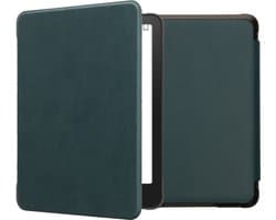 kwmobile Case Compatible with Amazon Kindle Paperwhite (2024)/Colorsoft - PU Nubuck Leather Protective e-Reader Flip Case Cover - Petrol