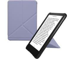 kwmobile e-reader hoesje geschikt voor Amazon Kindle Paperwhite (2024)/Colorsoft hoes - Ereader flip case met standaard - E reader cover van kunstleer - In lavendel