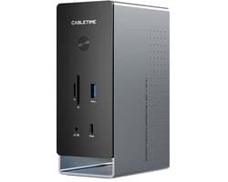Cabletime - 10Gbps - USB C - 16 in 1 Docking Station - 3 externe beeldschermen - ook geschikt voor MacBook