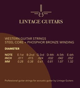Western gitaar snaren voor akoestische gitaar - "Bronze Winding" 0.11 - Staalsnarige gitaar snaren - WS-011 — thumbnail 5