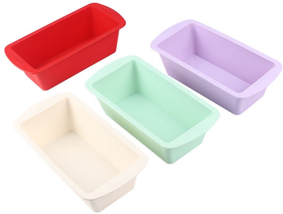 EXCITAT Bakvormen - Bakvormen siliconen - bakvormen set - Broodvormen voor brood, cake en toast - Geschikt voor de airfryer - Set van 4 — afbeelding 1
