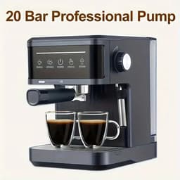 Ohana DT - Koffiezetapparaat Met Melkopschuimer - Italiaanse Espressomachine - 20 bar - Semi Automatisch - Compact & Stijlvol — thumbnail 3