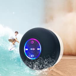 Led Draadloze Bluetooth Speaker Draagbare Waterdichte Zuignap Mini Douche Speaker - Keuken Speaker - LED - verschillende kleuren — thumbnail 3