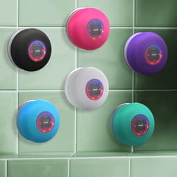 Led Draadloze Bluetooth Speaker Draagbare Waterdichte Zuignap Mini Douche Speaker - Keuken Speaker - LED - verschillende kleuren — thumbnail 2