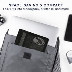 kwmobile Mesh reisorganiser - accessoire organiser - gaasvak voor mobiele telefoon kabel power bank harde schijf oplader - ritsvak - zwart. — thumbnail 3
