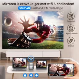 Mini Beamer - Projector met Wifi - Bluetooth — thumbnail 4