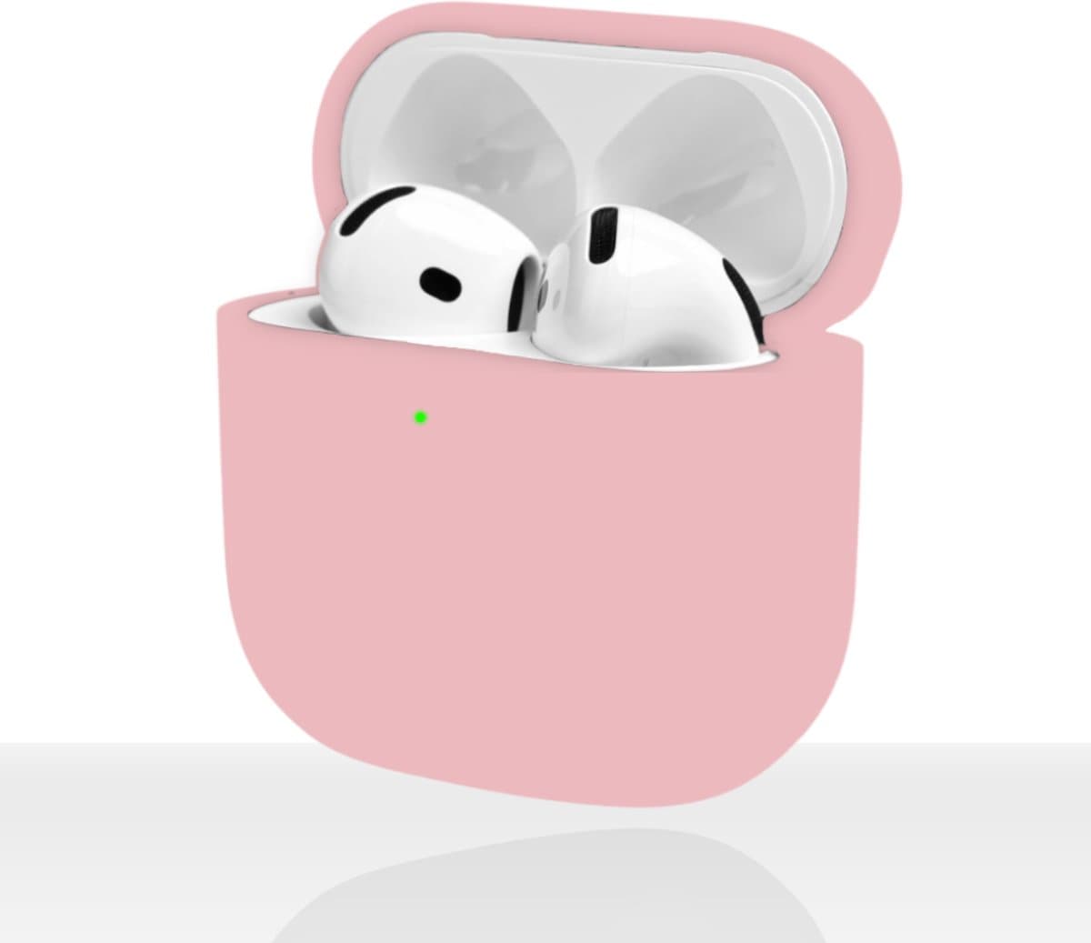 Enluxe Case geschikt voor Airpods 4 – Licht Roze - Premium Siliconen Hoesje, Valbescherming & Spatwaterdicht, Draadloos Opladen Compatibel — afbeelding 1