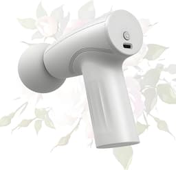 Mini-massagepistool - Draagbare spiertherapie, diepe weefselpercussiemassage voor atleten, pijnverlichting en herstel, stille technologie, 6 opzetstukken, voor mannen en vrouwen, wit — thumbnail 1