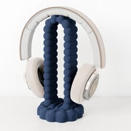 Headset houder blauw - Fleuriek koptelefoon houder - Headset stand bureau accessoire - Pastel kawaii headphone stand - Game accessoires voor koptelefoon — thumbnail 1